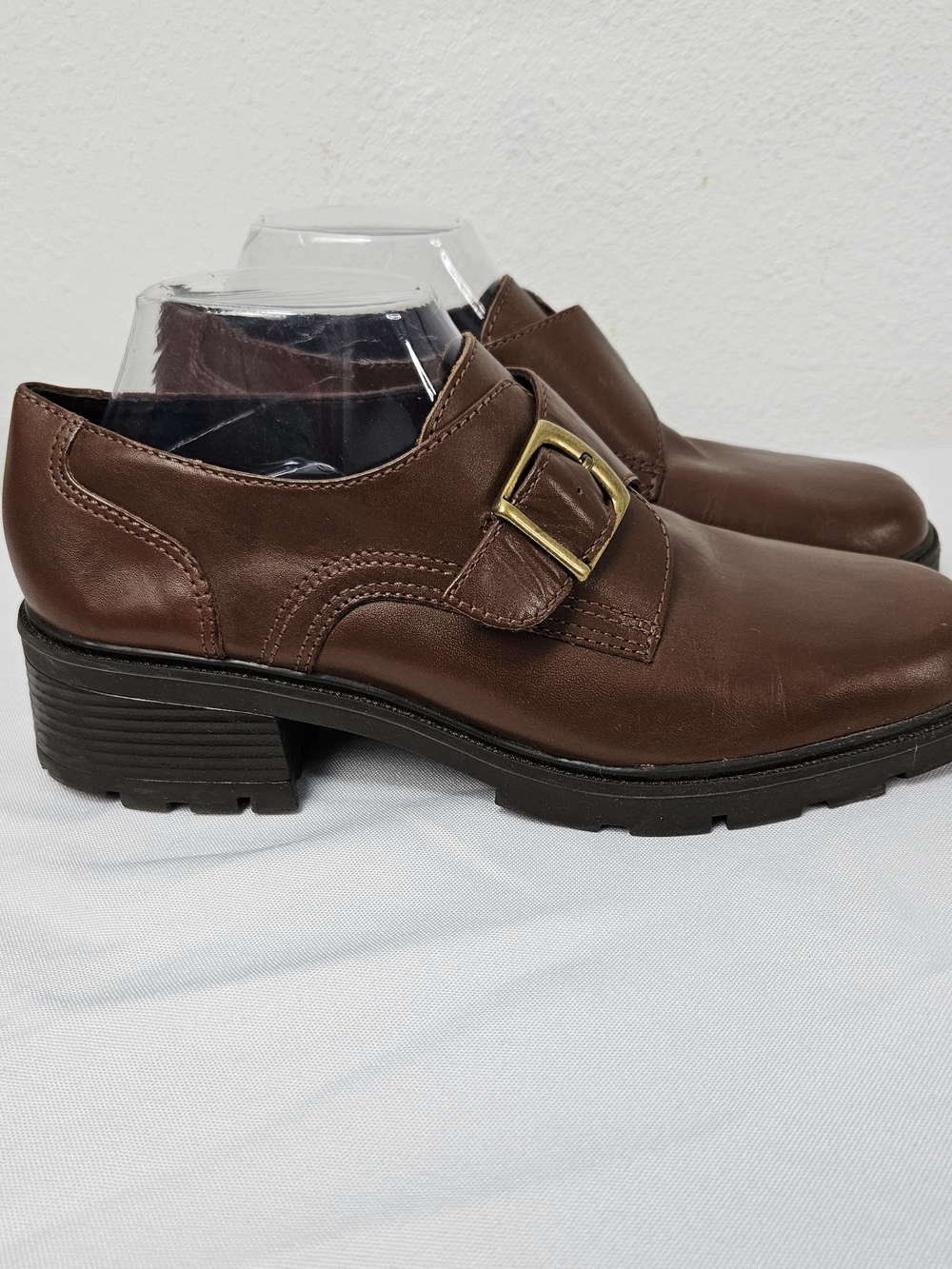 Vintage Bass Oxford Platform Loafers Size 9.5M Brown